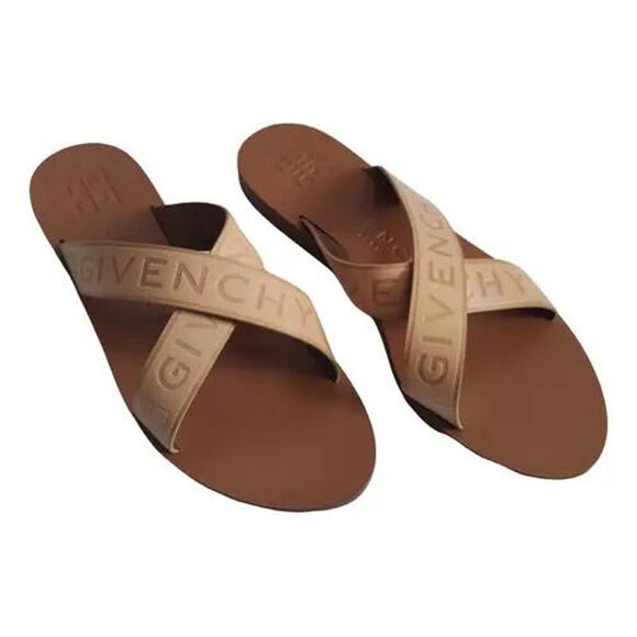 Givenchy Calfskin Logo Strap Sandals - Size 35.5 - Picture 1 of 3